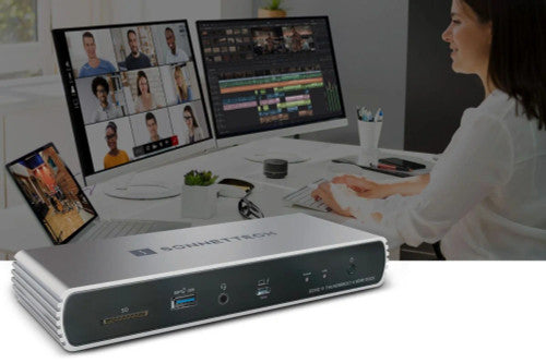 Sonnet Echo 11 Thunderbolt 4 HDMI Dock with Three Thunderbolt 4 Ports, One HDMI Port, 2.5Gb Ethernet, and 8K Display Support Sonnet Echo 11 Thunderbolt 4 HDMI Dock with Three Thunderbolt 4 Ports, One HDMI Port, 2.5Gb Ethernet, and 8K Display Support
